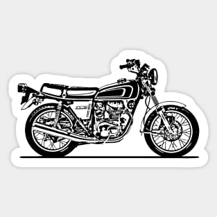 CB360T Motorcycle Sketch Art Sticker